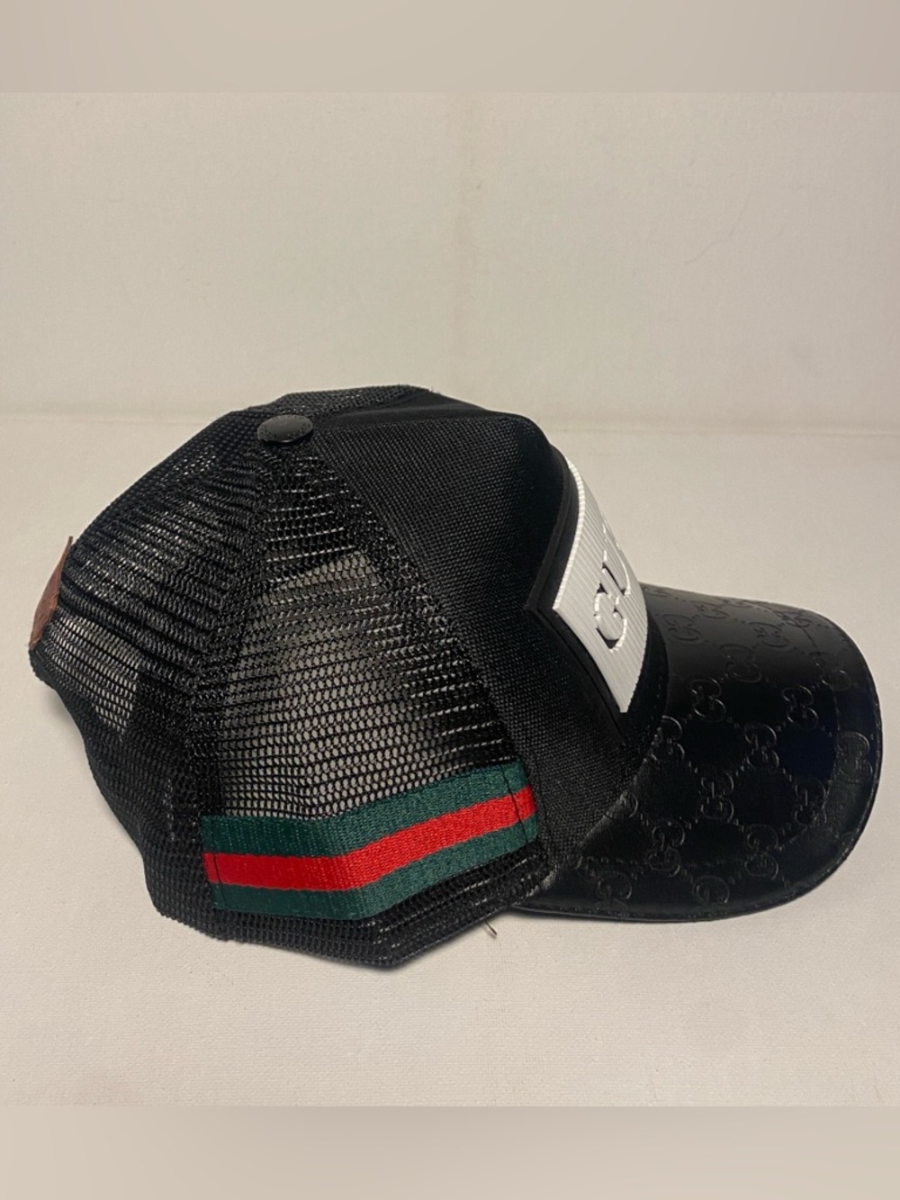 GUCCI Black Trucker SnapBack Hat O/S - Picture 3 of 11